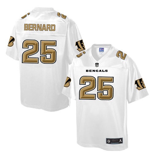 Men's Game Giovani Bernard Nike Jersey White - #25 Pro Line Fashion NFL Cincinnati Bengals